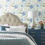 Antonina Vella Evelyn - Blue Wallpaper | Buy Online Antonina Vella Evelyn wallpaper, color Blue, SKU LL3203