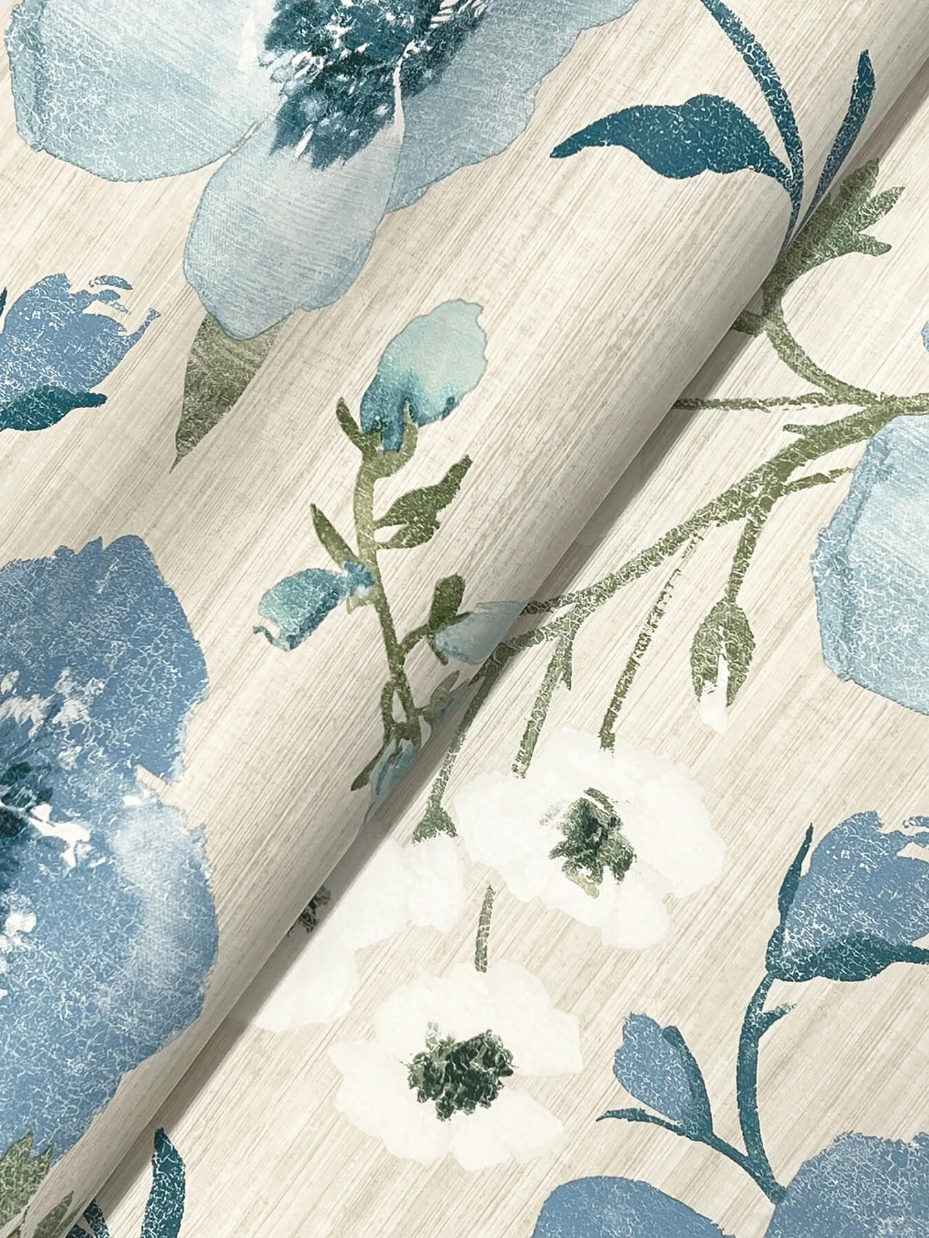 Antonina Vella Evelyn - Blue Wallpaper | Buy Online Antonina Vella Evelyn wallpaper, color Blue, SKU LL3203
