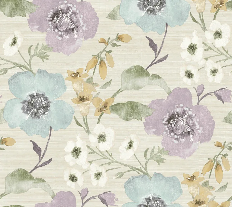Antonina Vella Evelyn wallpaper, color Lavender, SKU LL3202