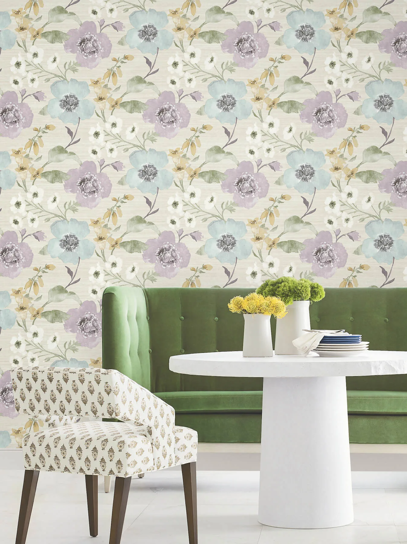 Antonina Vella Evelyn - Lavender Wallpaper | Buy Online Antonina Vella Evelyn wallpaper, color Lavender, SKU LL3202