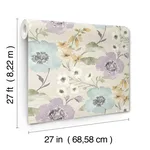 Antonina Vella Evelyn - Lavender Wallpaper | Buy Online Antonina Vella Evelyn wallpaper, color Lavender, SKU LL3202