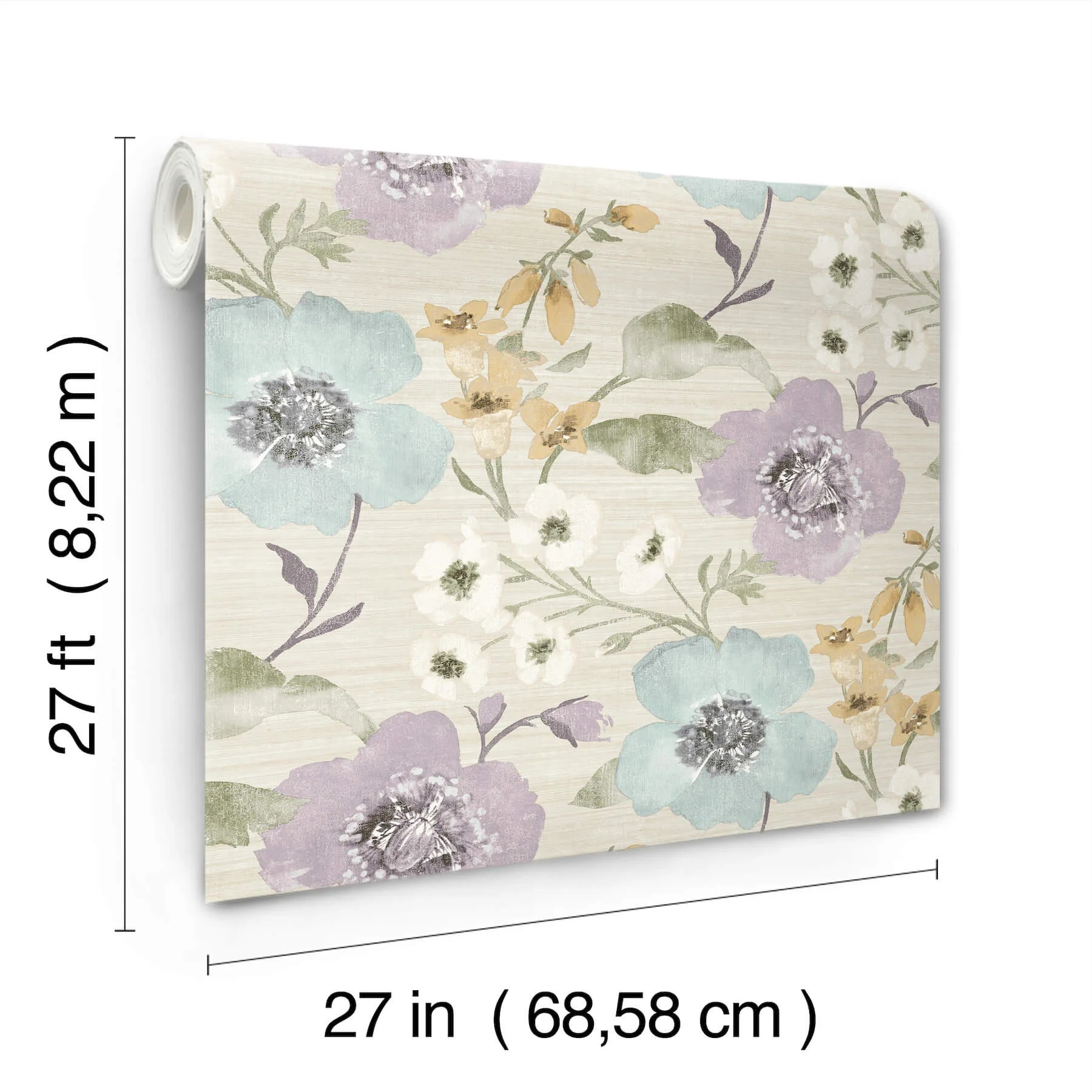 Antonina Vella Evelyn - Lavender Wallpaper | Buy Online Antonina Vella Evelyn wallpaper, color Lavender, SKU LL3202