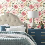 Antonina Vella Evelyn - Pink Wallpaper | Buy Online Antonina Vella Evelyn wallpaper, color Pink, SKU LL3200