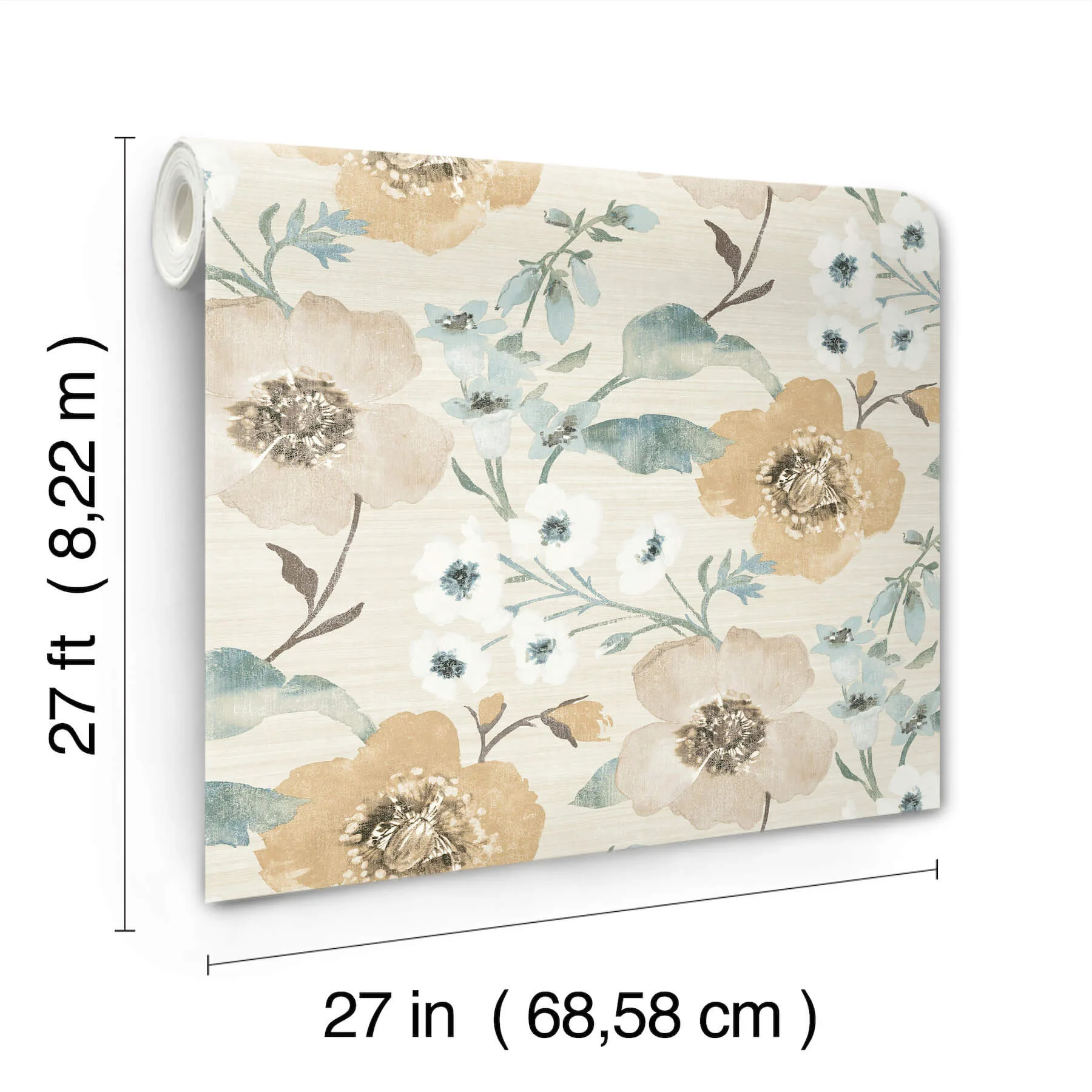 Antonina Vella Evelyn - Wheat Wallpaper | Buy Online Antonina Vella Evelyn wallpaper, color Wheat, SKU LL3204
