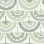 Antonina Vella Feather & Fringe - Cream & Blue Wallpaper | Buy Online Antonina Vella Feather & Fringe wallpaper, color Cream & Blue, SKU BO6643