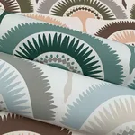 Antonina Vella Feather & Fringe - Cream & Blue Wallpaper | Buy Online Antonina Vella Feather & Fringe wallpaper, color Cream & Blue, SKU BO6643