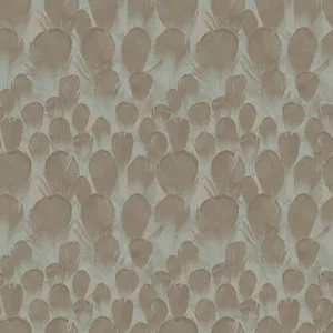 Antonina Vella Feathers wallpaper, color Brown & Turquoise, SKU Y6230104