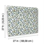 Antonina Vella Framboise - Blue & Green Wallpaper | Buy Online Antonina Vella Framboise wallpaper, color Blue & Green, SKU VP1413