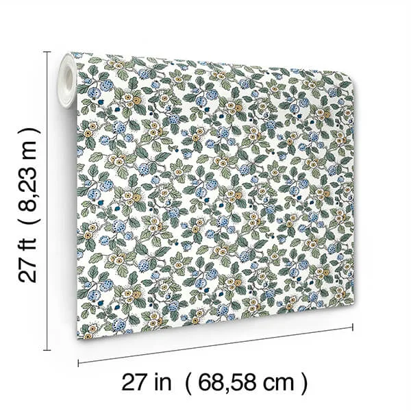 Antonina Vella Framboise - Blue & Green Wallpaper | Buy Online Antonina Vella Framboise wallpaper, color Blue & Green, SKU VP1413
