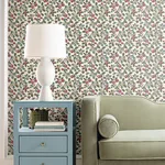Antonina Vella Framboise wallpaper, color Mulberry & Evergreen, SKU VP1411