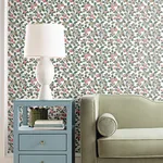 Antonina Vella Framboise - Berry & Green Wallpaper | Buy Online Antonina Vella Framboise wallpaper, color Berry & Green, SKU VP1412