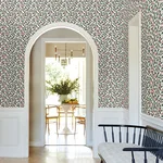 Antonina Vella Framboise - Berry & Green Wallpaper | Buy Online Antonina Vella Framboise wallpaper, color Berry & Green, SKU VP1412