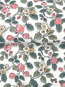 Antonina Vella Framboise wallpaper, color Berry & Green, SKU VP1412