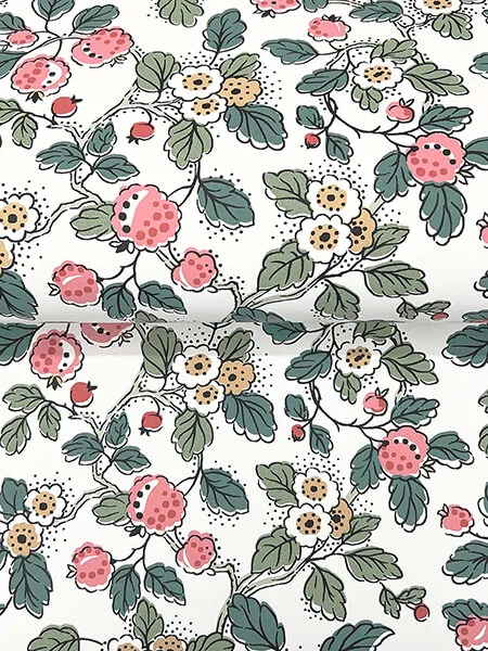 Antonina Vella Framboise - Berry & Green Wallpaper | Buy Online Antonina Vella Framboise wallpaper, color Berry & Green, SKU VP1412
