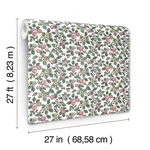 Antonina Vella Framboise - Berry & Green Wallpaper | Buy Online Antonina Vella Framboise wallpaper, color Berry & Green, SKU VP1412