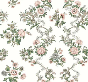 Antonina Vella Genevieve wallpaper, color Pink & Green, SKU VP1425