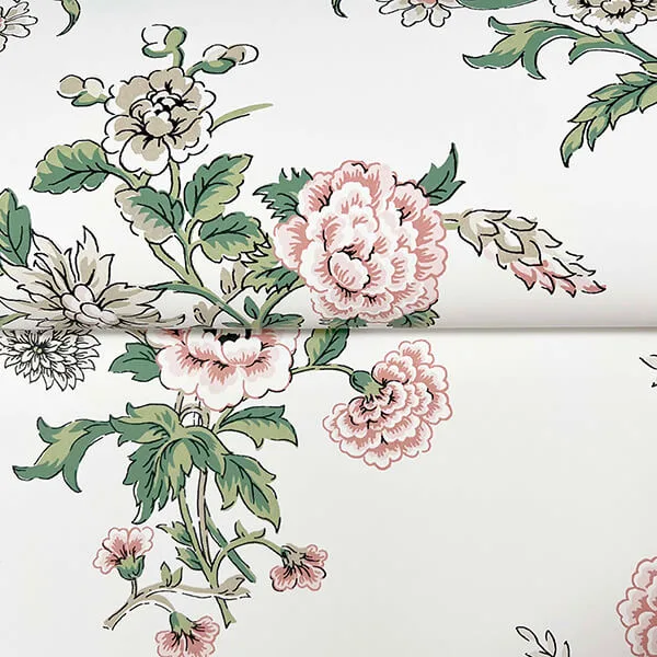 Antonina Vella Genevieve - Pink & Green Wallpaper | Buy Online Antonina Vella Genevieve wallpaper, color Pink & Green, SKU VP1425