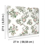 Antonina Vella Genevieve - Pink & Green Wallpaper | Buy Online Antonina Vella Genevieve wallpaper, color Pink & Green, SKU VP1425