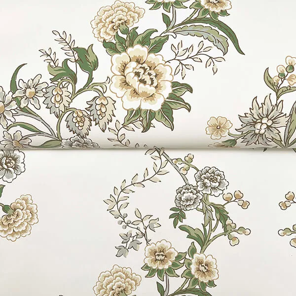 Antonina Vella Genevieve - Butter & Green Wallpaper | Buy Online Antonina Vella Genevieve wallpaper, color Butter & Green, SKU VP1421
