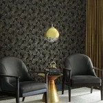Antonina Vella Gingko Toss - Black Wallpaper | Buy Online Antonina Vella Gingko Toss wallpaper, color Black, SKU DD3742