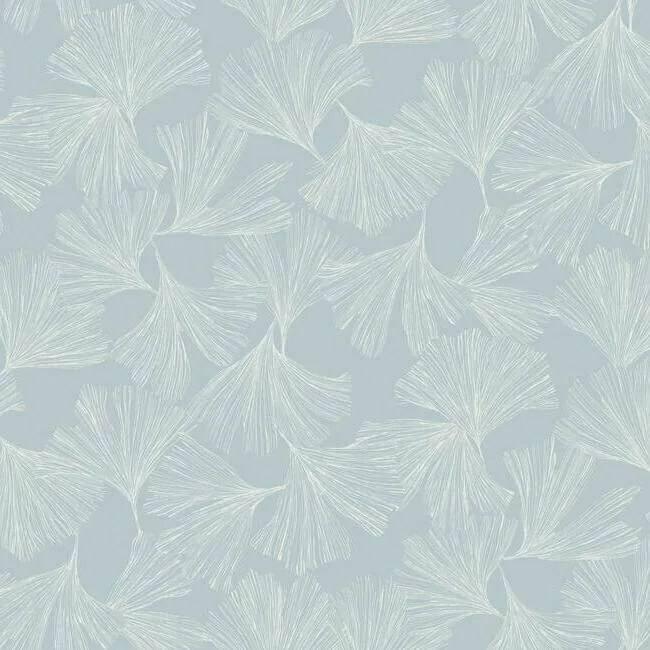 Antonina Vella Gingko Toss wallpaper, color Blue, SKU DD3743