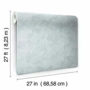 Antonina Vella Gingko Toss wallpaper, color Blue, SKU DD3743