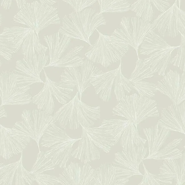 Antonina Vella Gingko Toss wallpaper, color Cream, SKU DD3744