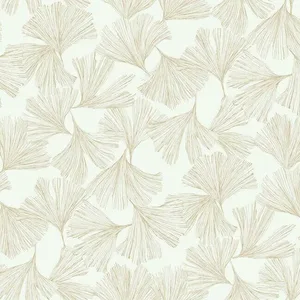 Antonina Vella Gingko Toss wallpaper, color Gold, SKU DD3741