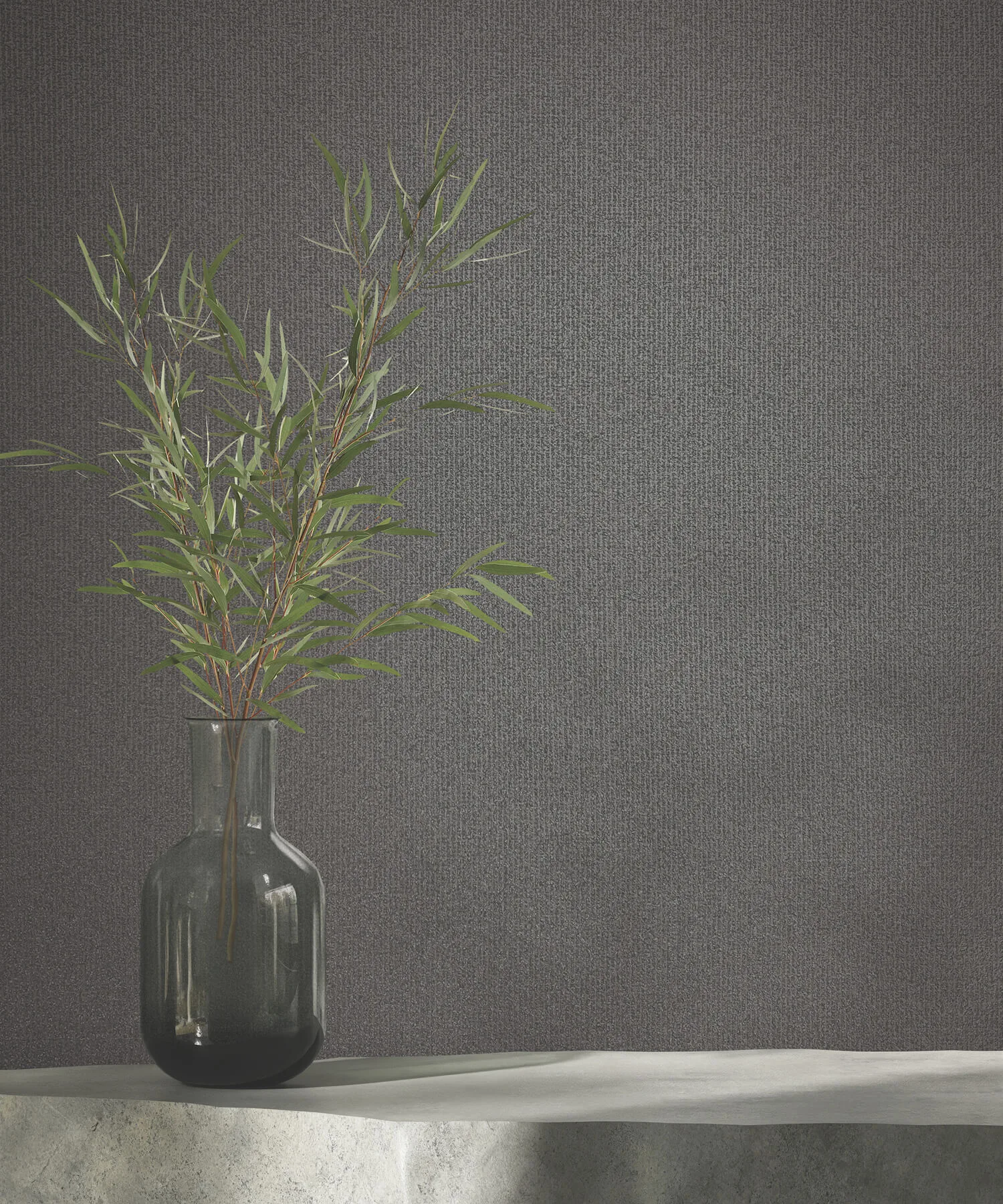 Antonina Vella Glistening Quartz wallpaper, color Charcoal, SKU MA34945