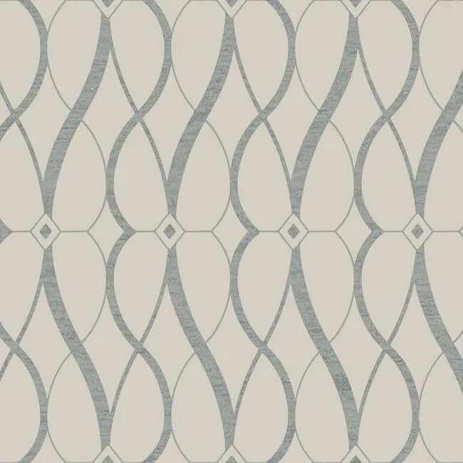 Antonina Vella Graceful Geo wallpaper, color Beige & Silver, SKU MD7175