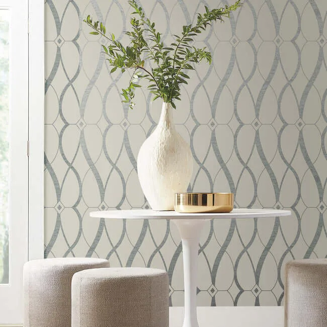 Antonina Vella Graceful Geo - Beige & Silver Wallpaper | Buy Online Antonina Vella Graceful Geo wallpaper, color Beige & Silver, SKU MD7175