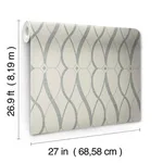 Antonina Vella Graceful Geo - Beige & Silver Wallpaper | Buy Online Antonina Vella Graceful Geo wallpaper, color Beige & Silver, SKU MD7175