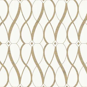 Antonina Vella Graceful Geo wallpaper, color Cream & Gold, SKU MD7171