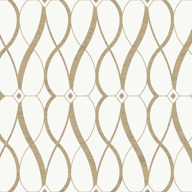 Antonina Vella Graceful Geo wallpaper, color Cream & Gold, SKU MD7171