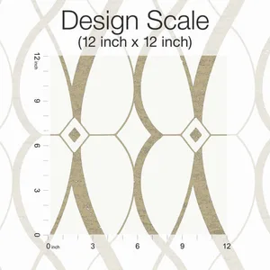 Antonina Vella Graceful Geo wallpaper, color Cream & Gold, SKU MD7171