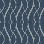 Antonina Vella Graceful Geo - Navy & Silver Wallpaper | Buy Online Antonina Vella Graceful Geo wallpaper, color Navy & Silver, SKU MD7174