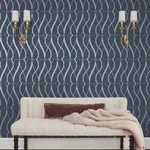 Antonina Vella Graceful Geo - Navy & Silver Wallpaper | Buy Online Antonina Vella Graceful Geo wallpaper, color Navy & Silver, SKU MD7174