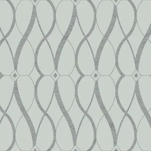 Antonina Vella Graceful Geo wallpaper, color Spa & Silver, SKU MD7172