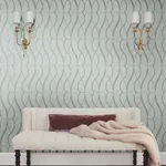 Antonina Vella Graceful Geo - Spa & Silver Wallpaper | Buy Online Antonina Vella Graceful Geo wallpaper, color Spa & Silver, SKU MD7172