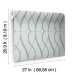 Antonina Vella Graceful Geo - Spa & Silver Wallpaper | Buy Online Antonina Vella Graceful Geo wallpaper, color Spa & Silver, SKU MD7172