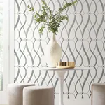 Antonina Vella Graceful Geo - White & Silver Wallpaper | Buy Online Antonina Vella Graceful Geo wallpaper, color White & Silver, SKU MD7173