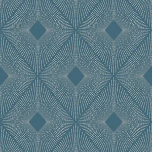 Antonina Vella Harlowe wallpaper, color Blue & Silver, SKU MD7131