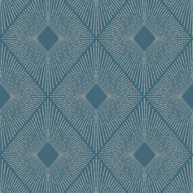 Antonina Vella Harlowe wallpaper, color Blue & Silver, SKU MD7131