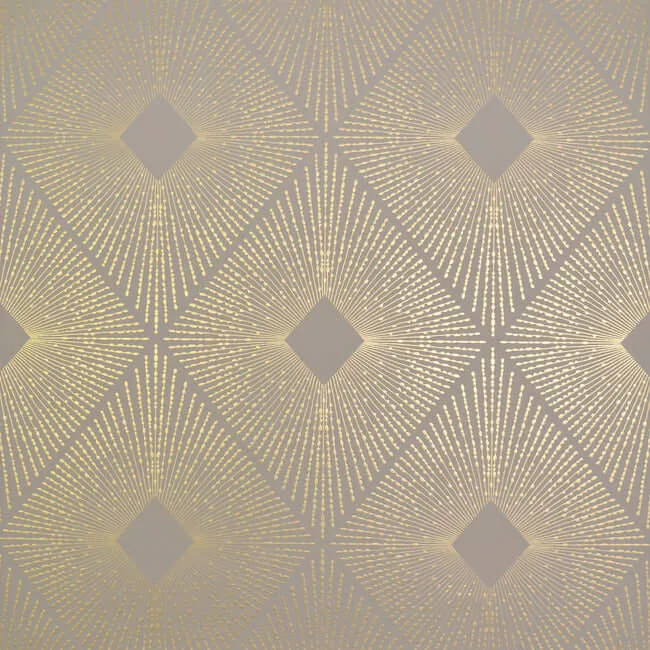 Antonina Vella Harlowe wallpaper, color Khaki & Gold, SKU NW3590