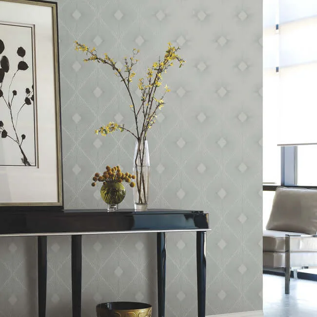 Antonina Vella Harlowe - Light Grey & Silver Wallpaper | Buy Online Antonina Vella Harlowe wallpaper, color Light Grey & Silver, SKU MD7132