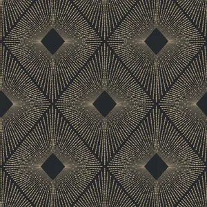 Antonina Vella Harlowe wallpaper, color Black & Gold, SKU NW3593