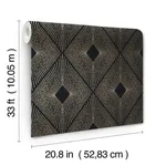 Antonina Vella Harlowe - Black & Gold Wallpaper | Buy Online Antonina Vella Harlowe wallpaper, color Black & Gold, SKU NW3593