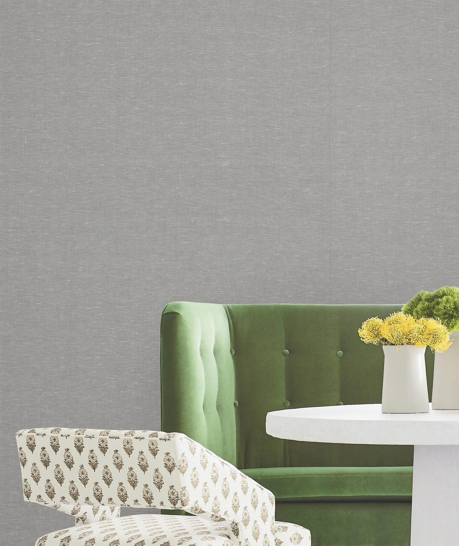 Antonina Vella Hempfield Weave - Charcoal Wallpaper | Buy Online Antonina Vella Hempfield Weave wallpaper, color Charcoal, SKU LL4353
