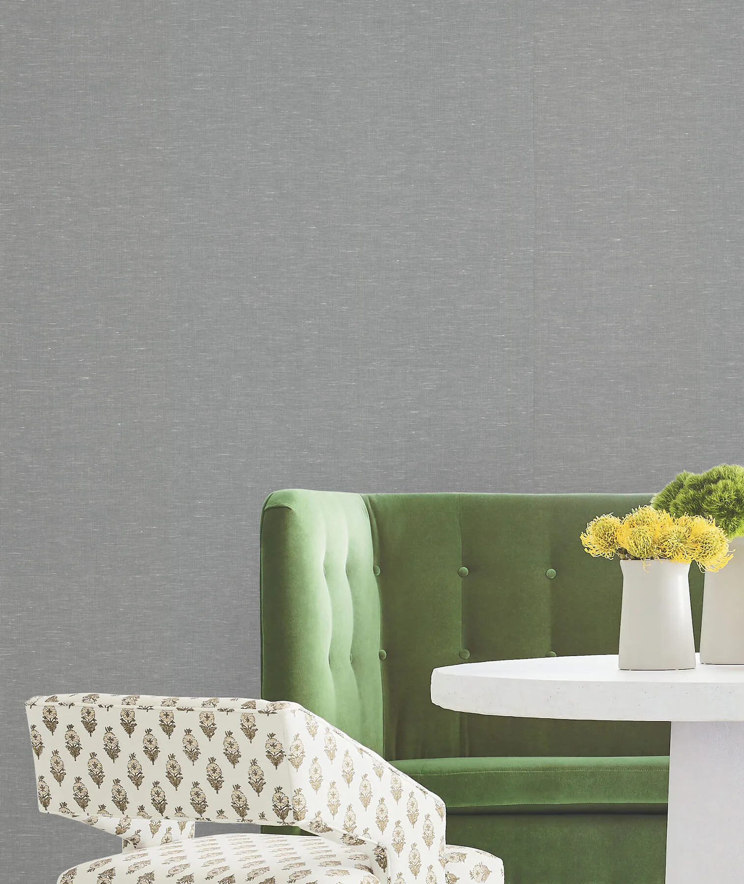 Antonina Vella Hempfield Weave - Sea Green Wallpaper | Buy Online Antonina Vella Hempfield Weave wallpaper, color Sea Green, SKU LL4352