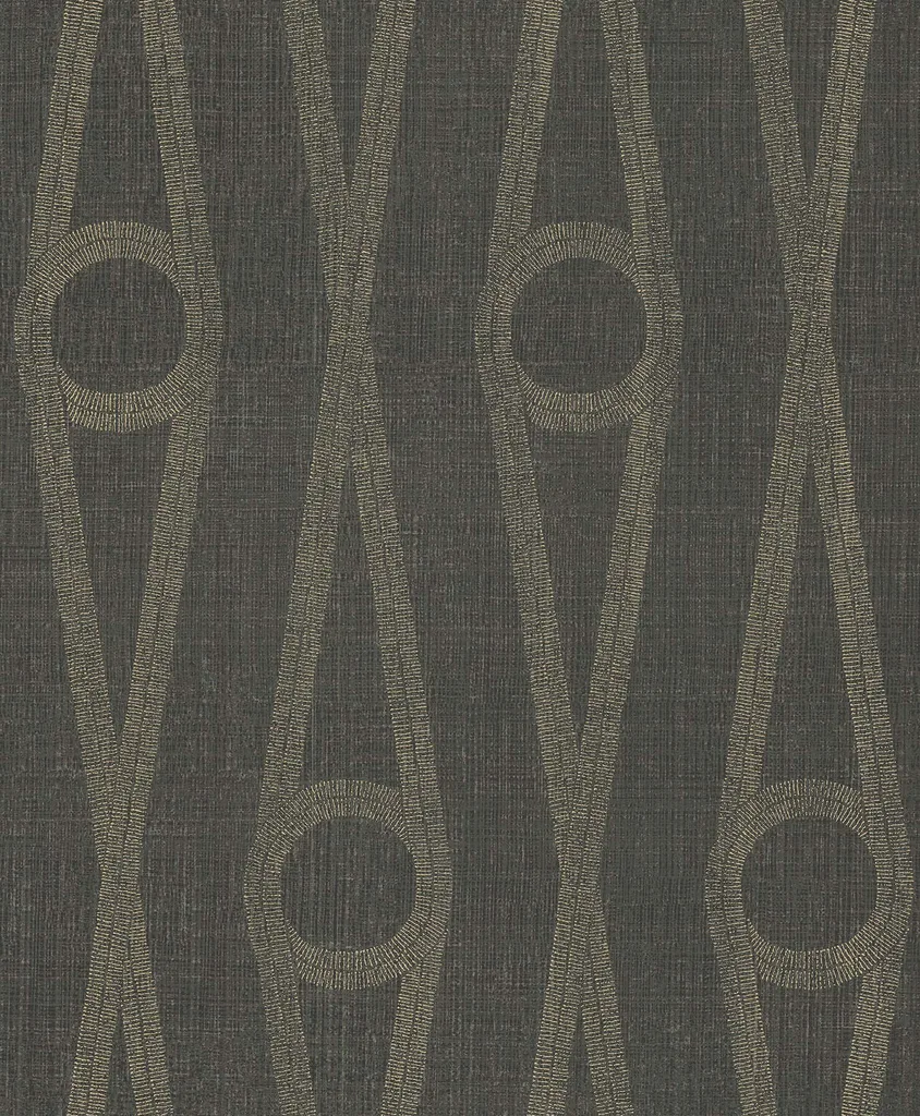 Antonina Vella Henlein wallpaper, color Charcoal, SKU AB3014